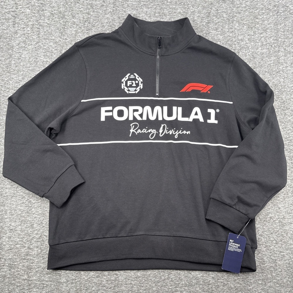 Formula 1 Miami 2025 Racing Division Quarter Zip Mens XXL Black New Sweatshirt
